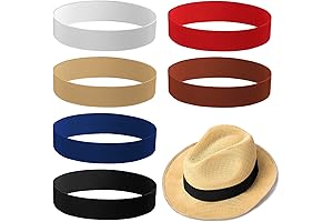 6 Pieces Stretch Fit Hat Bands for Women and Men