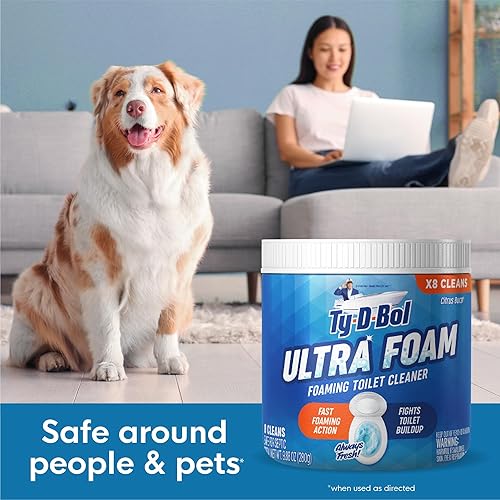 Miniatura 7 de Ty-D-Bol Limpiador de inodoro de espuma ultra - Proporciona hasta 8 limpios, aroma cítrico, combate la acumulación y elimina las manchas utilizando