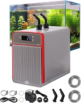 1/10 HP Aquarium Chiller 42gal 160L. for Axolotls, Fish Tanks, hydroponics. Sea & Fresh Water Compatible. Includes Pump, nozzles & Hoops. Ideal for Coral & Shrimp 110V