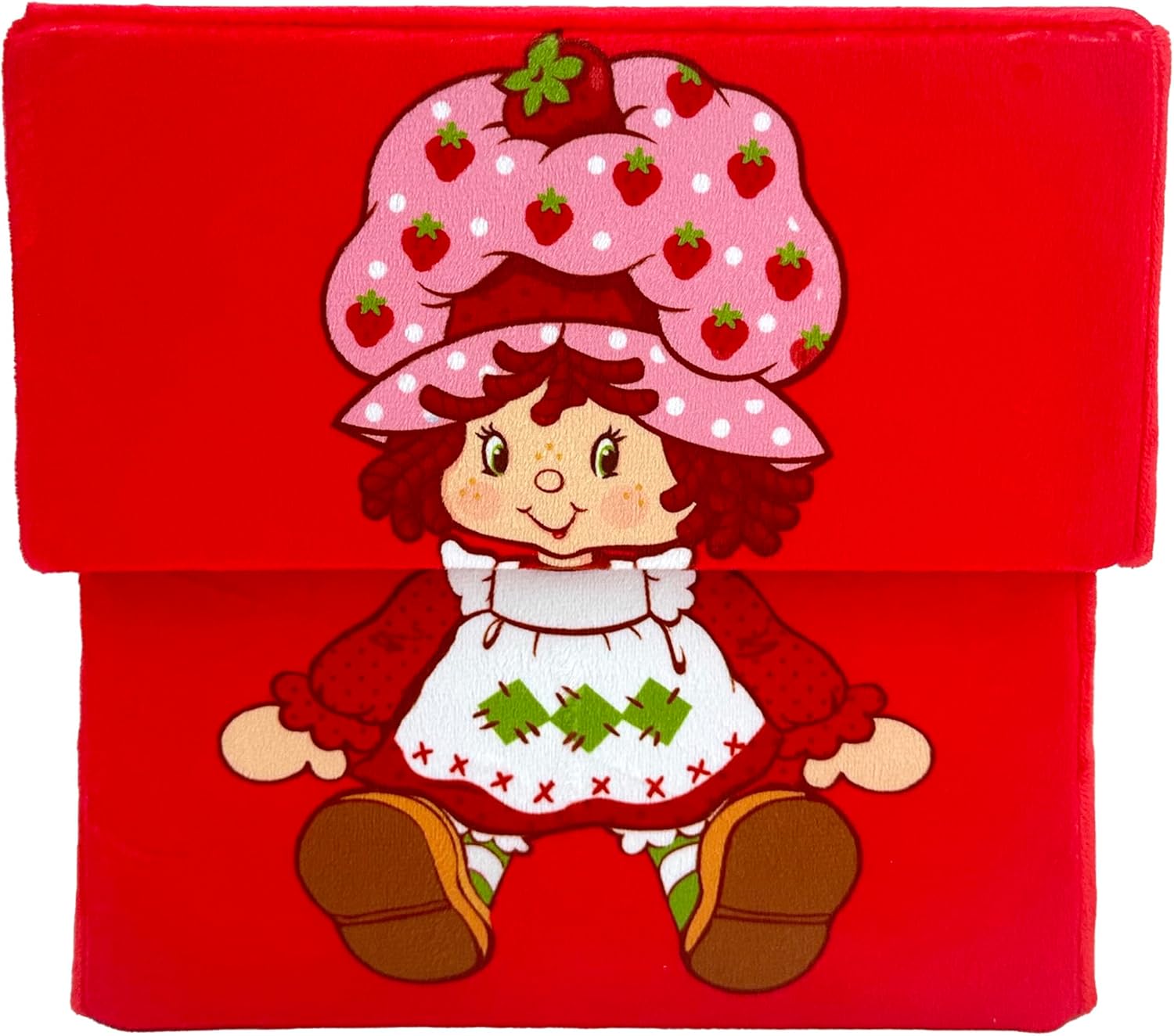 Happy Nappers Strawberry Shortcake: Storable 10" Box - Red Character Themed Bin, Fabric Storage Container, Opening Top Lid, Holds Toys-Books-Games & More, Licensed