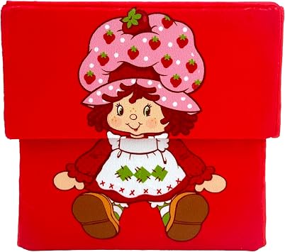 Happy Nappers Strawberry Shortcake Storable 10" Box - Red Character Themed Bin, Fabric Storage Container, Opening Top Lid, Holds Toys-Books-Games & More, Licensed