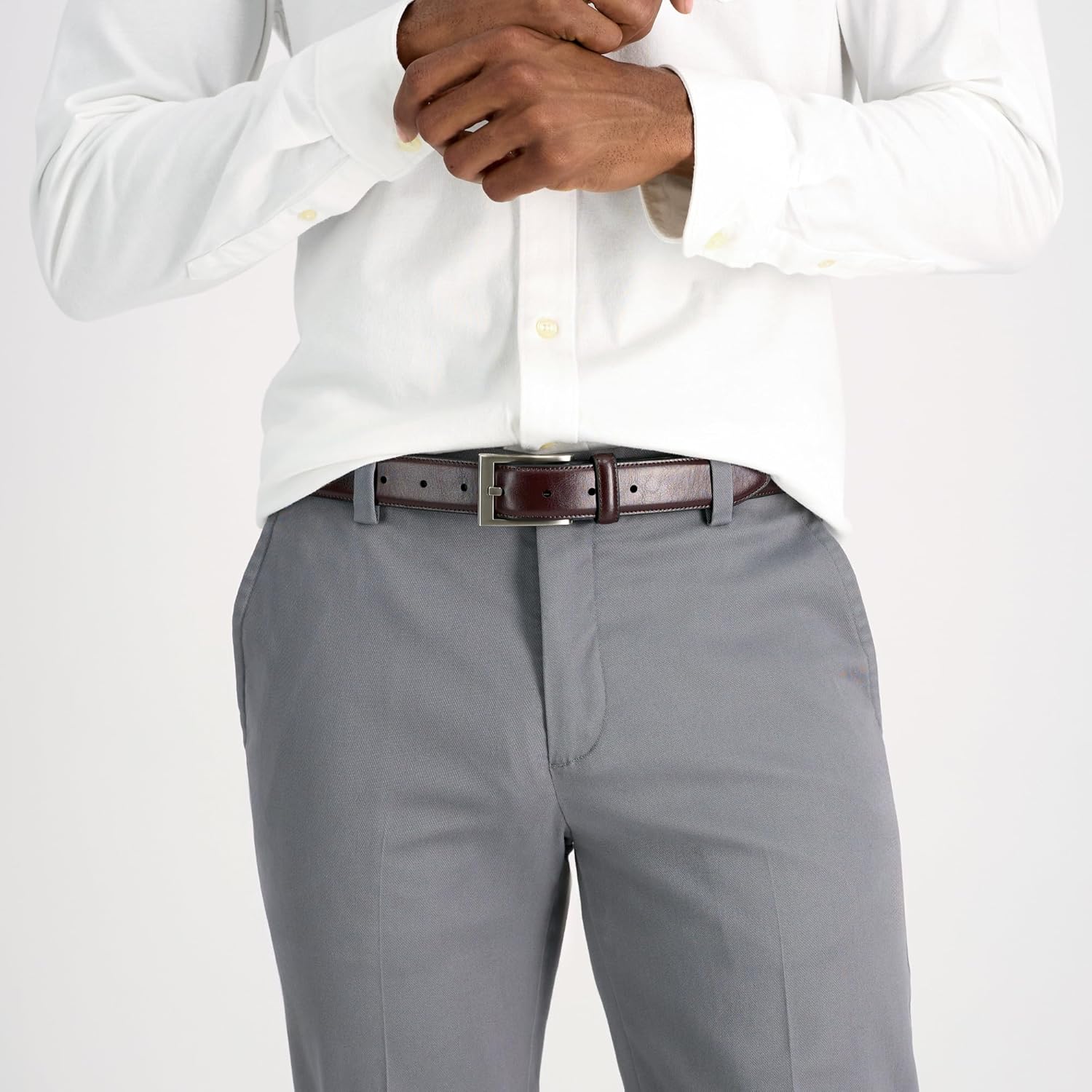 Dockers Men's Classic Leather Dress Belt - Image 6