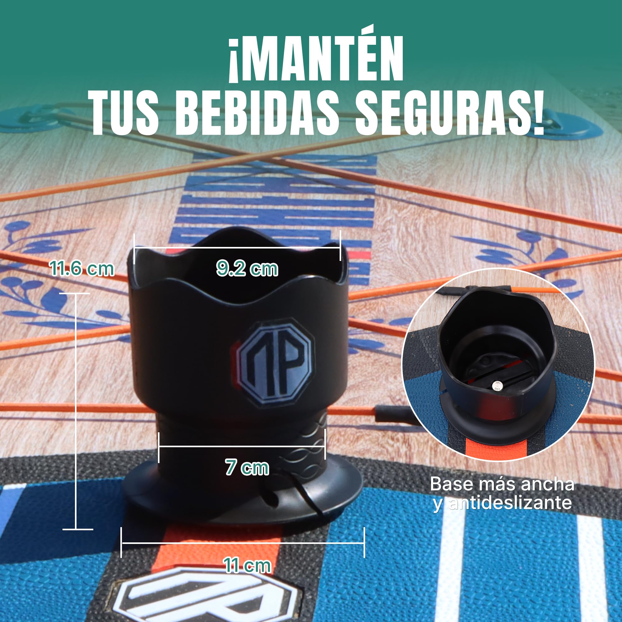 niphean Portavasos para Tabla Paddle Surf Hinchable, Accesorio Versátil | Portavasos para Tabla Paddle Surf Resistente y Estable, Kayak y Barco, Soporte Universal para Botellas Grandes