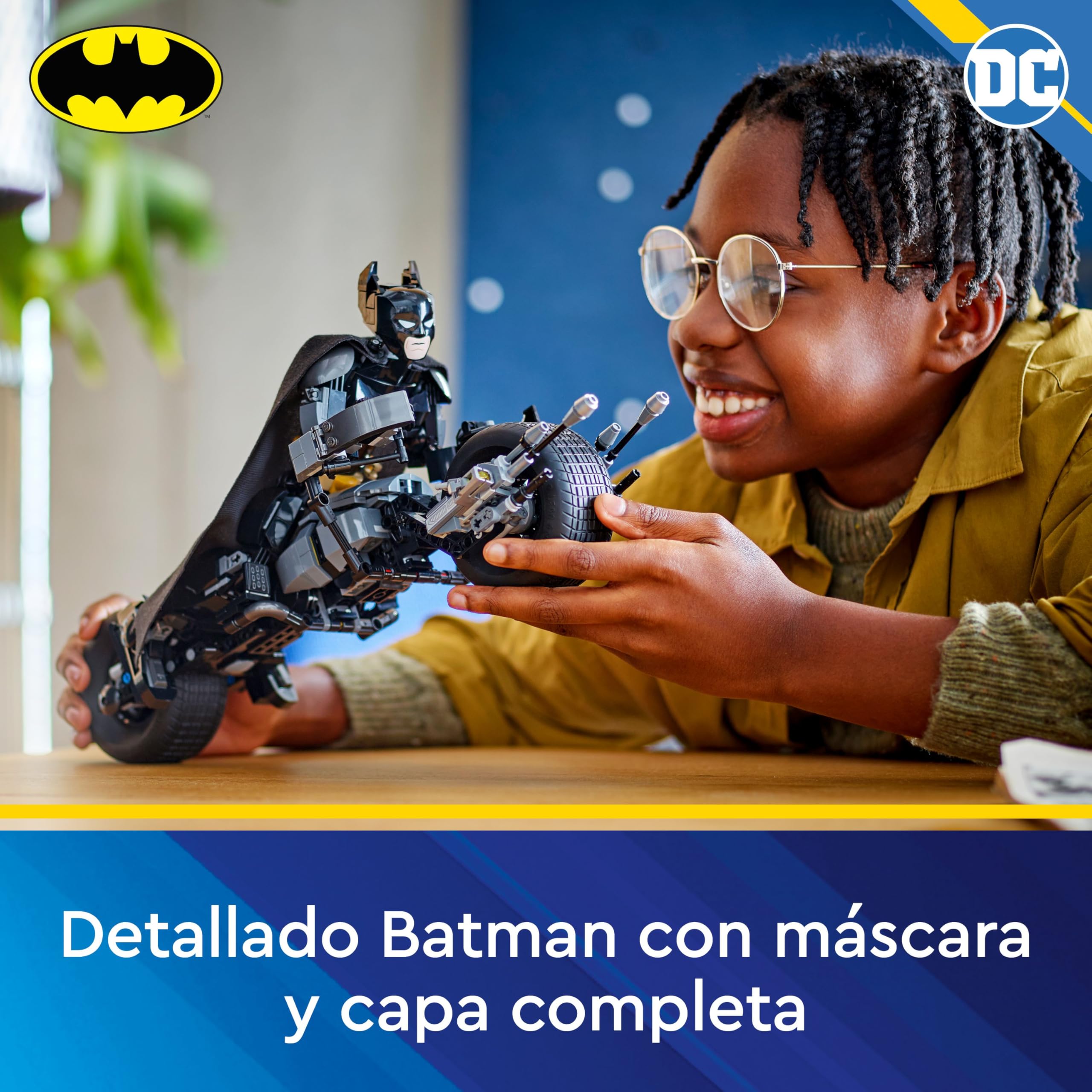 LEGO DC Batman Figura para Construir: Batman y Moto Bat-Pod de Juguete, Figuras de Superhéroes de la Película El Caballero Oscuro, Regalo para Niños y Niñas de 12 Años o Más 76273