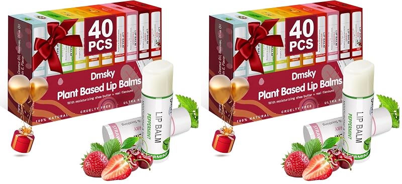Bálsamo labial Dmsky com 80 unidades e 10 fragrâncias