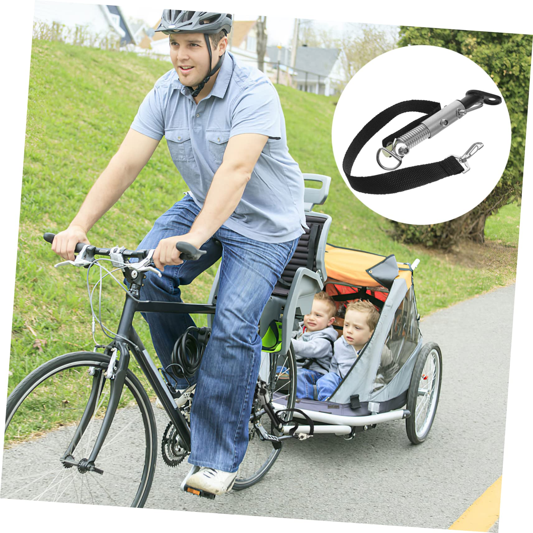 Happyyami Bike Trailer Hitch Coupler Adapter Durable Steel Quick Release Connector for Bicycles and Electric Bikes Easy Installation for Towing