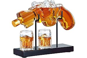 Kollea 9 Oz Gun Whiskey Decanter Set with Glasses