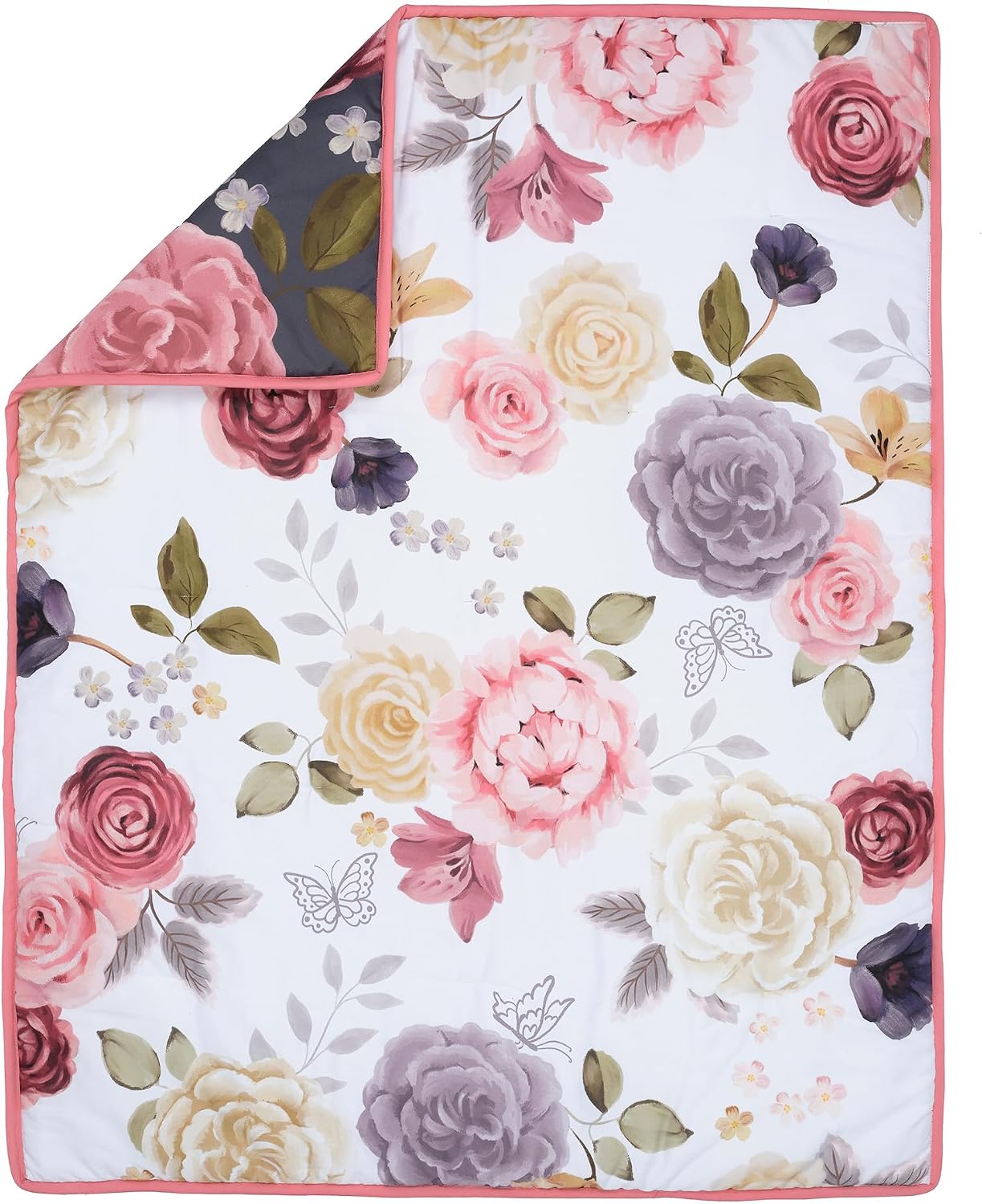 Luxury Floral 3-Piece Crib Bedding Set by Lambs & Ivy