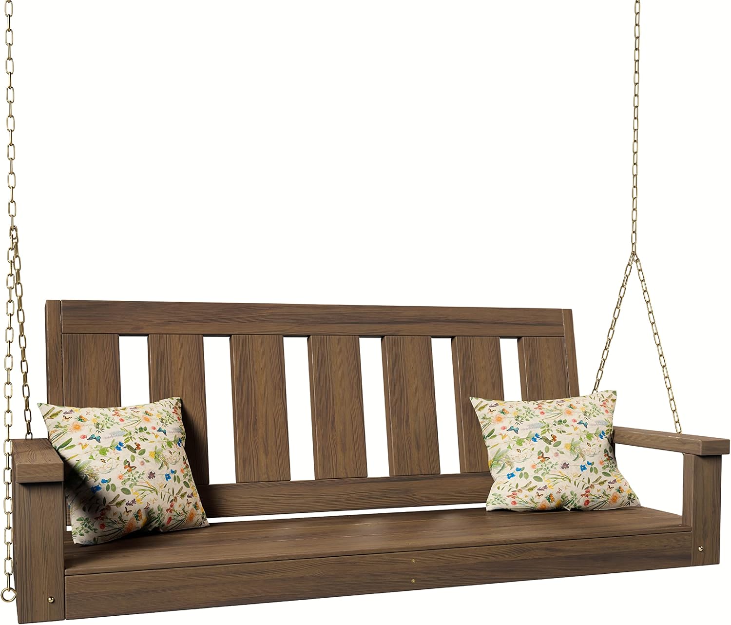 Porchgate Amish Heavy Duty 700 Lb Ardmore Porch Swing W/Chains (4 Foot, Warm Walnut Stain)