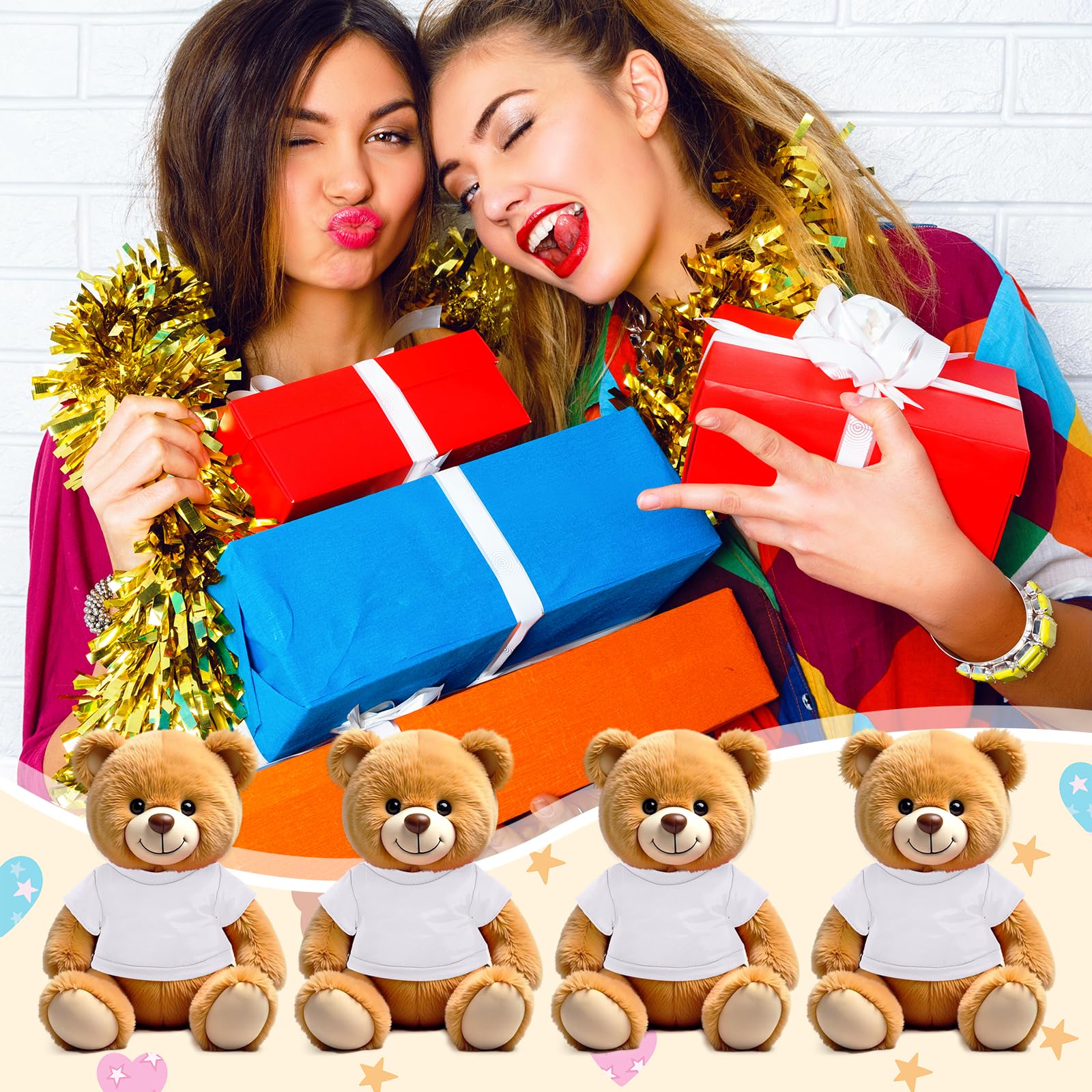 Build a Bear Clothing Set - 4 pezzi Mini Orso Peluche Outfit e accessori per bambole 30,5-40,6 cm - Crea il tuo peluche