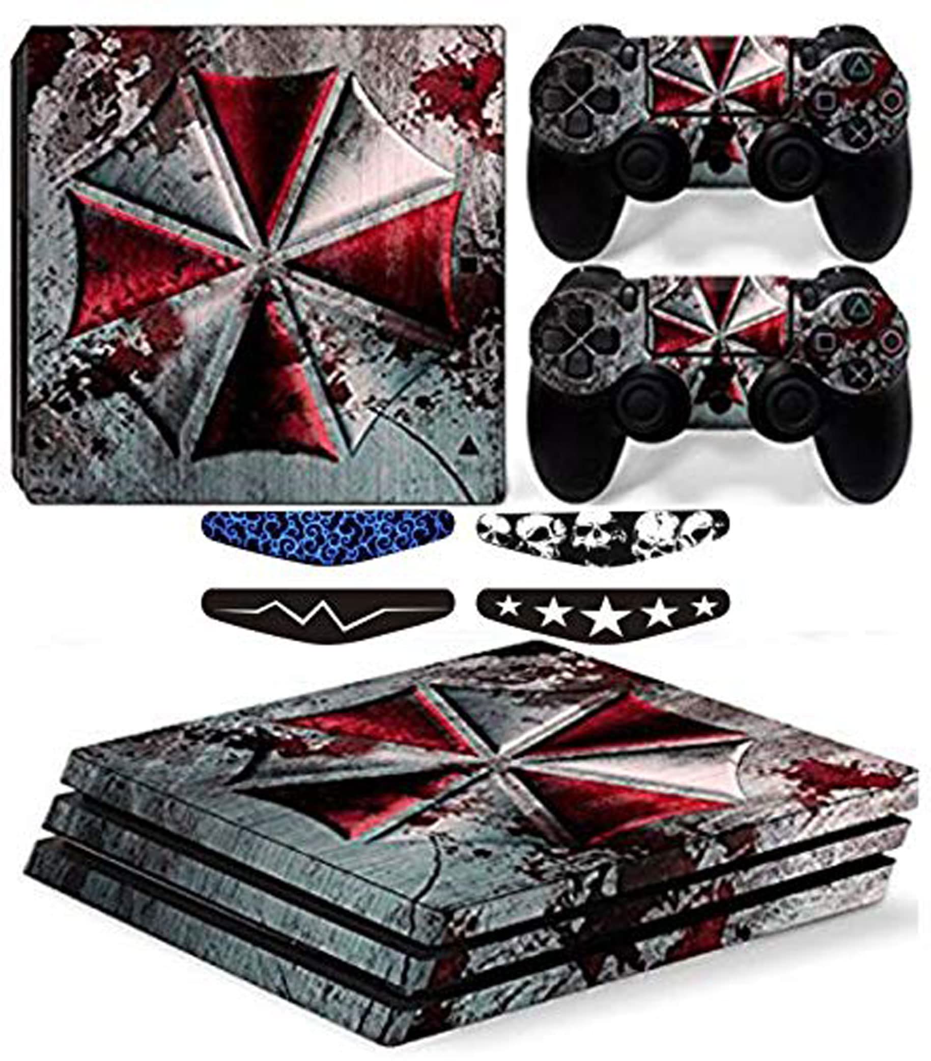 See full amazon price history chart for Elton Resident Evil Umbrella Corporation Theme 3M Skin Sticker Cover for PS4 Pro Console and Controllers + 4 Led bar Decal Elton Resident Evil Umbrella Corporation Theme 3M Skin Sticker Cover for PS4 Pro Console and Controllers + 4 Led bar Decal (B08XBYJS35) Amazon Price History, Amazon Price Tracker