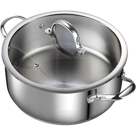 Cooks Standard 7-Quart Classic Stainless Steel Dutch Oven Casserole Stockpot with Lid