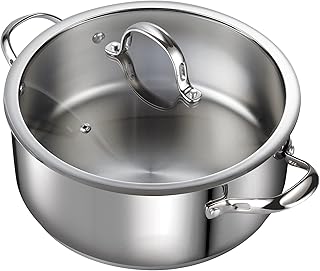 Cooks Standard 7-Quart Classic Stainless Steel Dutch Oven Casserole Stockpot with Lid
