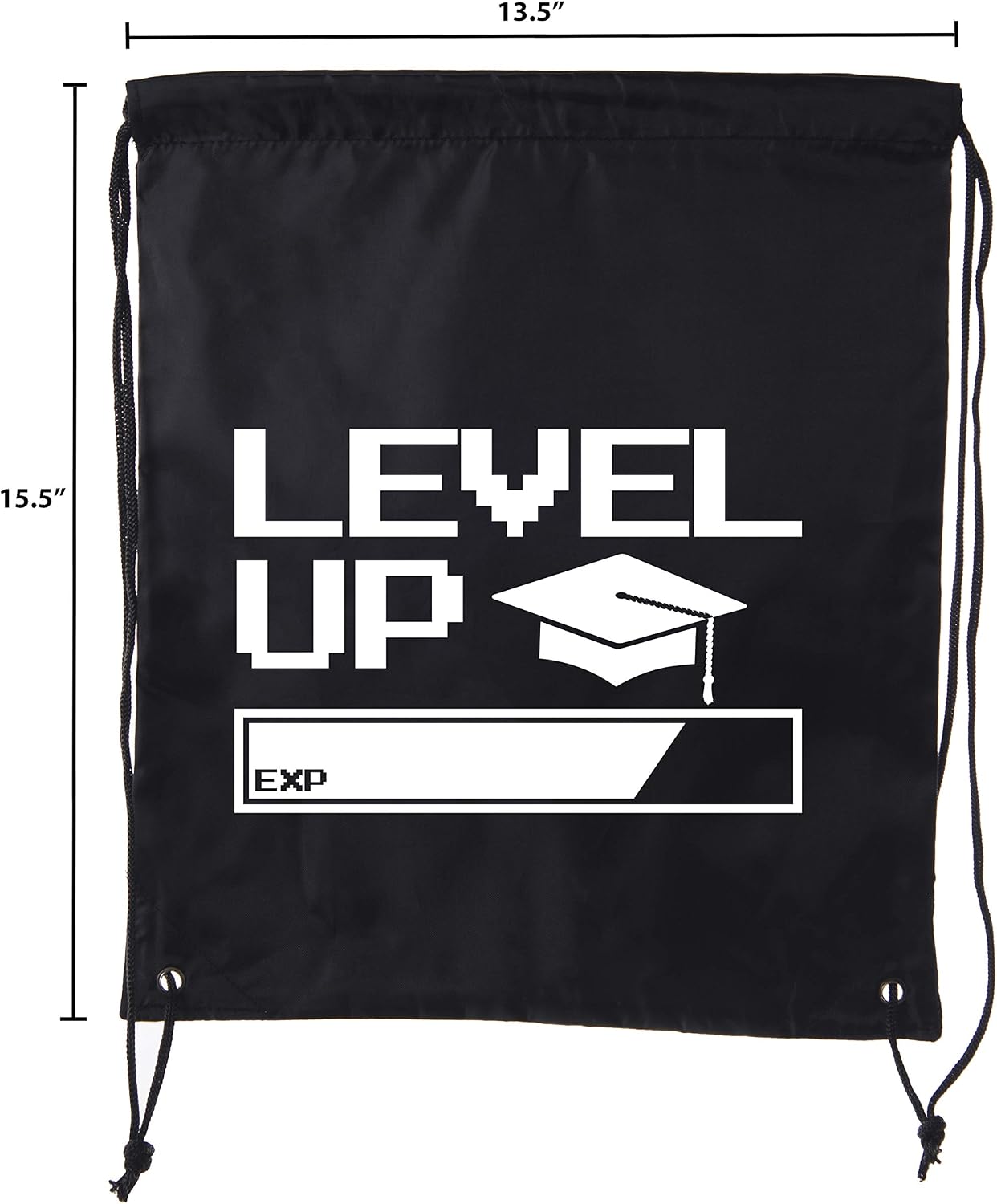 Senior Graduation Drawstring Backpacks Personalized Party Favor Cinch Bags - Level Up Bar image 2