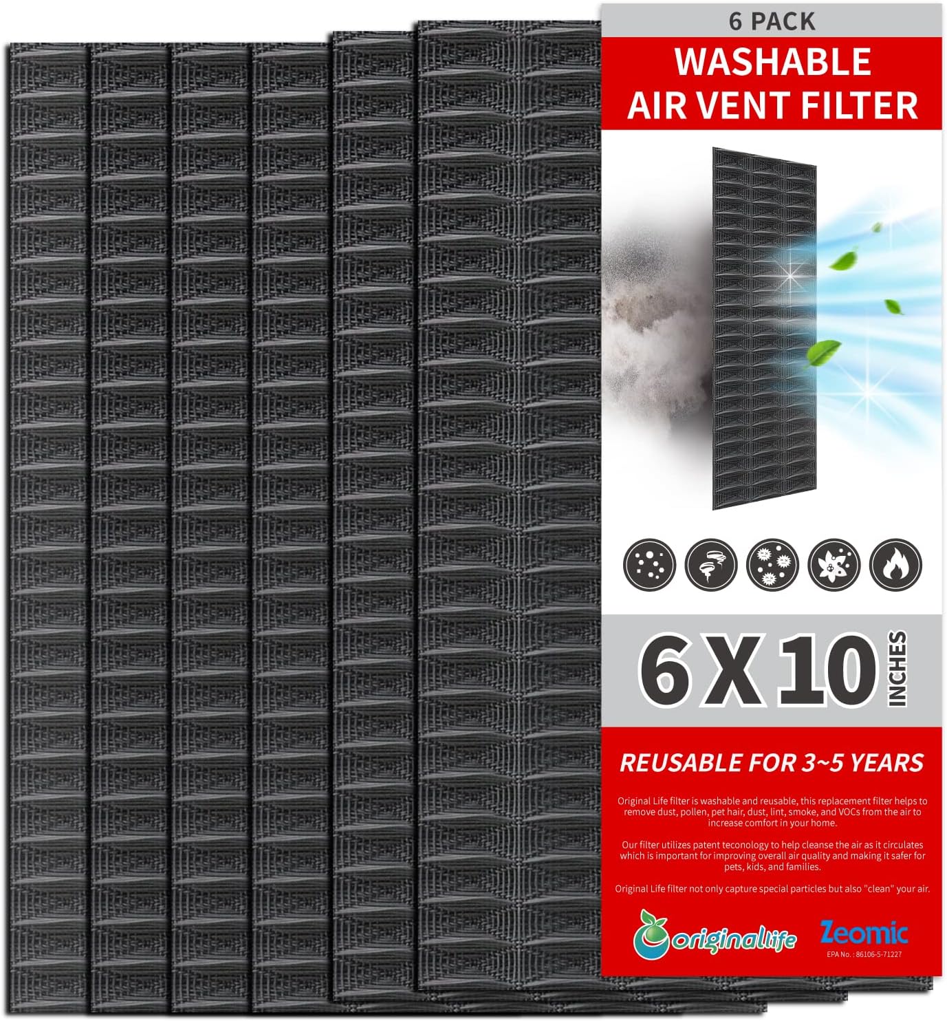 Originallife Washable Reusable Professional, Air Vent Filter, AC Vent