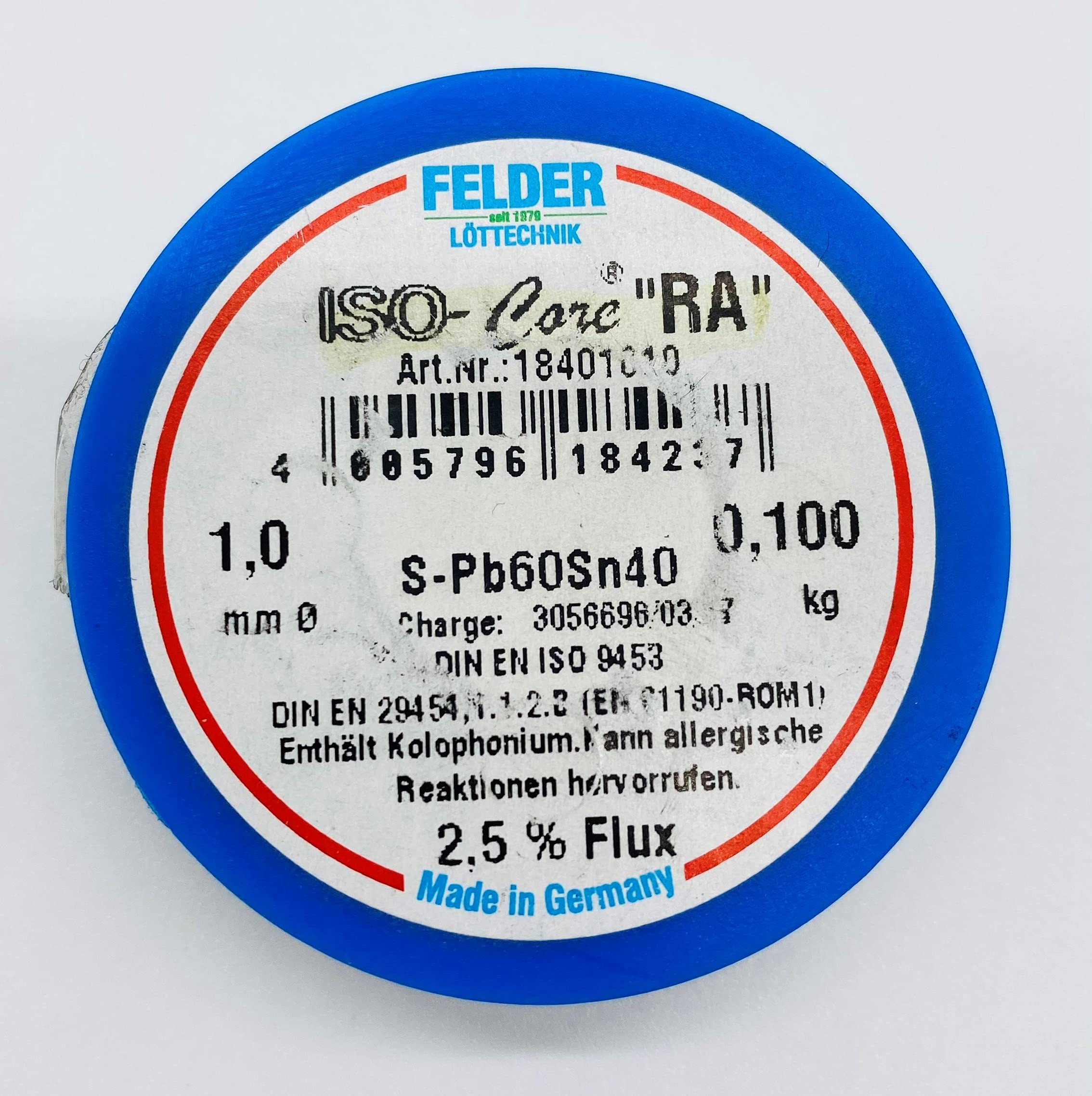 1mm Felder Soldering wire 100gm (Pb60Sn40)