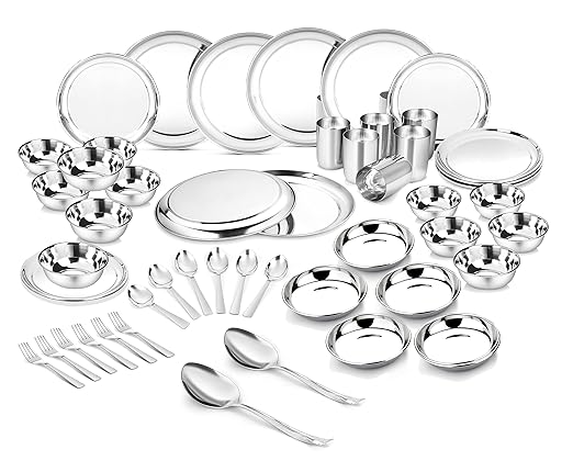 Classic Essentials Stainless Steel Dinner Set. (50 PCS Dinner Set) at Rs. 1899