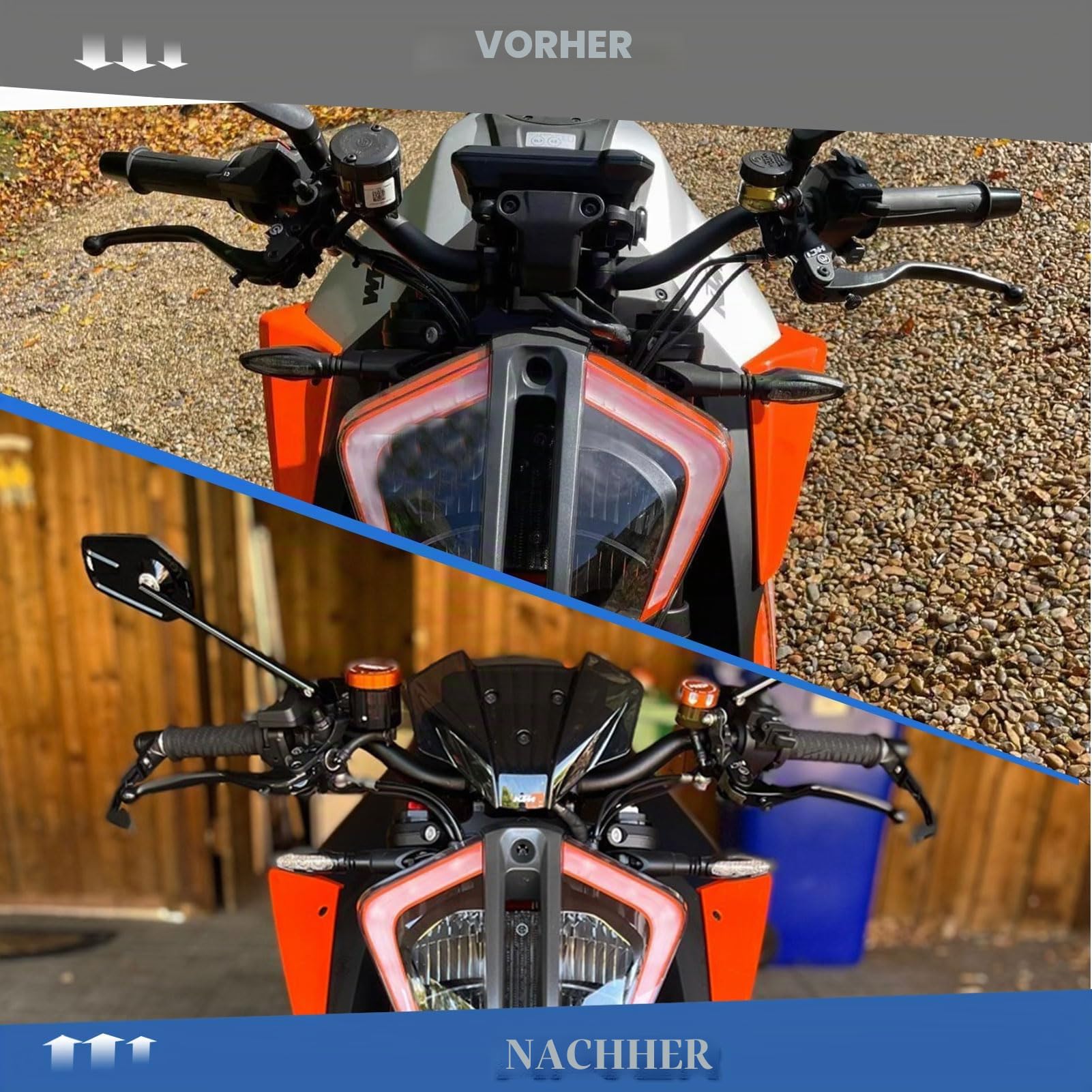 Motorrad Windschutzscheibe Windschutz Windabweiser Flyscreen Frontverkleidung Visier Visier fit for K&T&M 1290 SUPER Duke R 20-24 1290 SUPER Duke RR21-24/EVO 22-24 (Schwarzer Rauch)