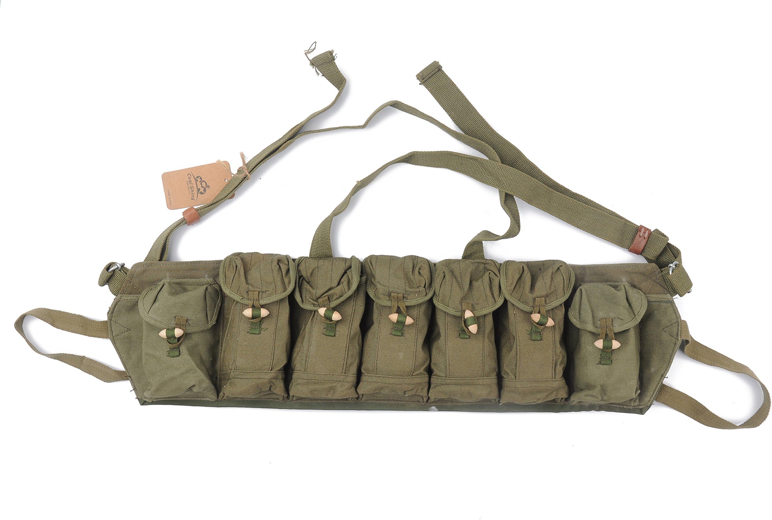 Chinese Military Surplus SKS Type 63 Chest Rig Bandolier Ammo Pouch 7.62x39 7 Pocket Chest Pouch Rig