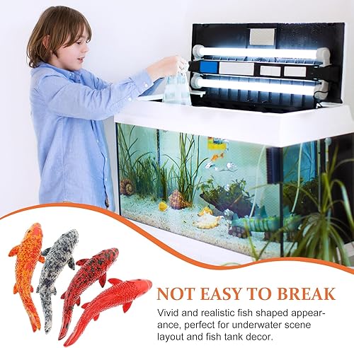 5PCS Garden Koi Fish Decor, Fishtank Ornaments Small Fish, Resin Fishs Sculpture for Outdoors, Patio, Yard, Lawn, Pond, and Home Decoration