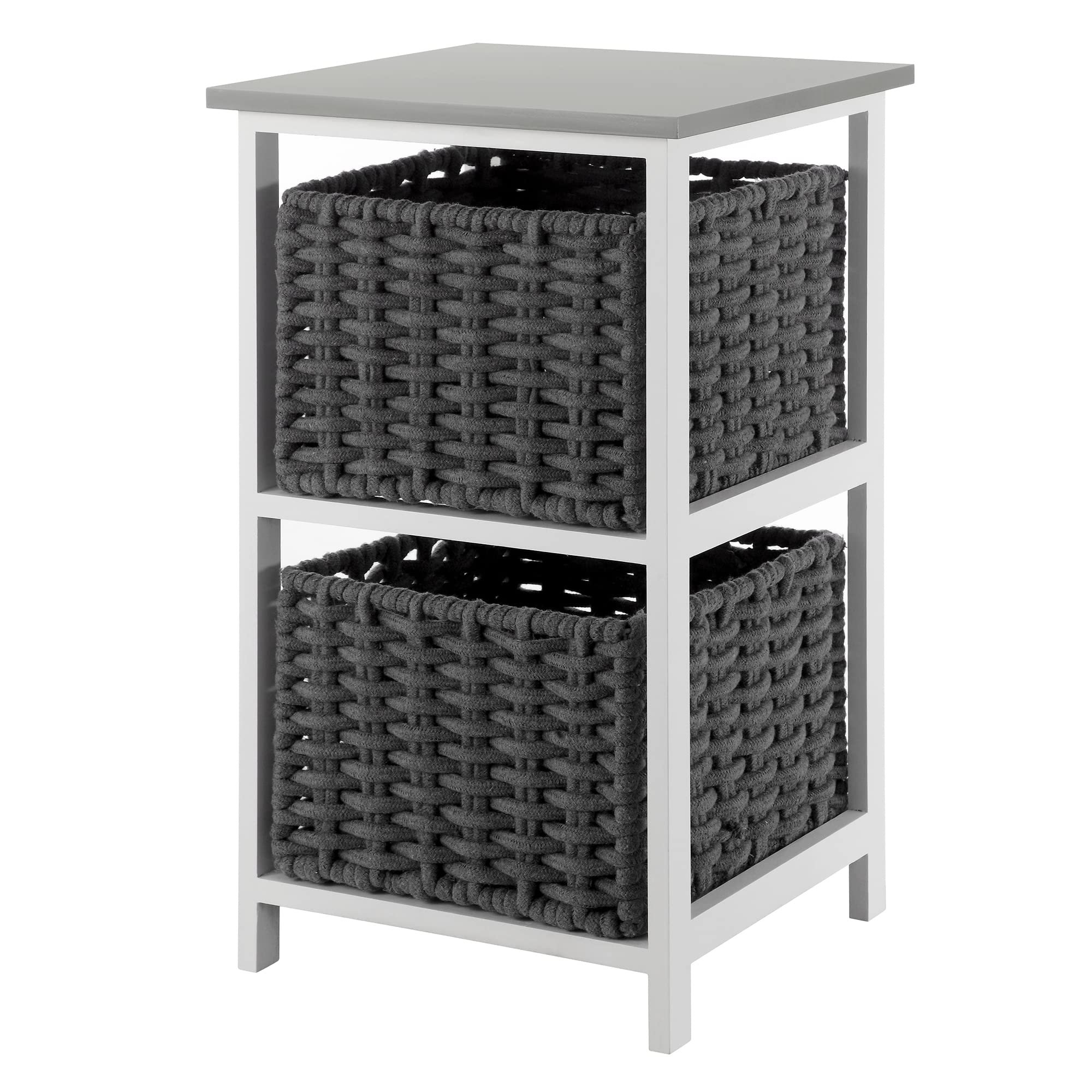 LIVIVO 'Habi' Scandi Style Bedside Storage Cabinet in Black