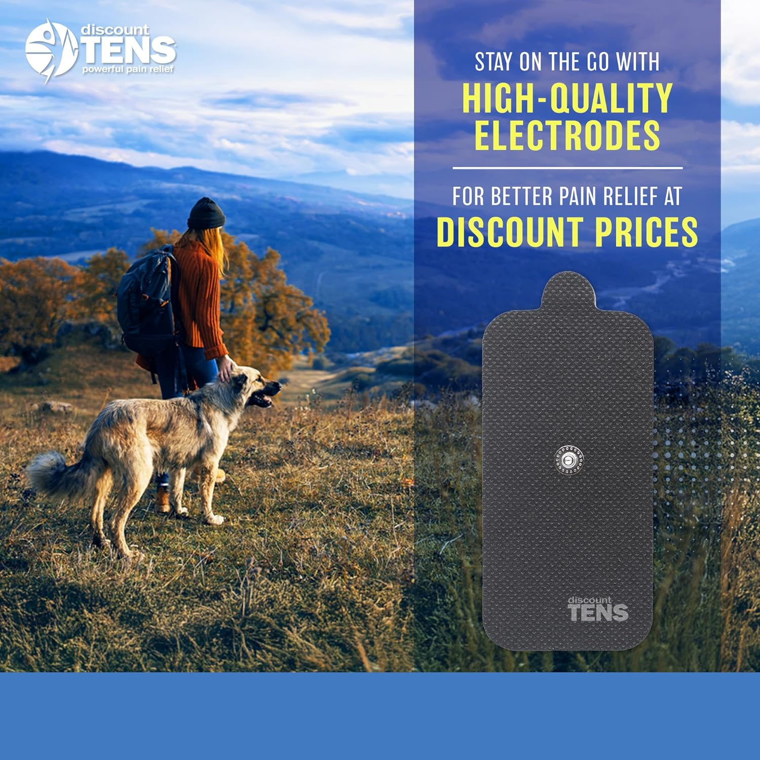 Discount TENS Brand – Easy Snap Replacment Electrodes Compatible with Compex. 8 Premium 2"x4" Replacement Pads for Compex TENS/EMS Units Edge, Sport, Elite – Durable, Reusable & Self-Adhesive