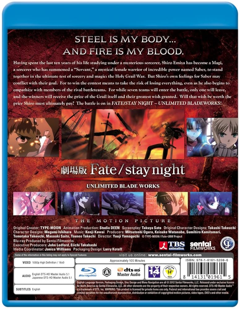 Fate／stay night［Unlimited Blade Works］ Fate/stay night Unlimited Blade Works Blu-ray Box 2 Limited