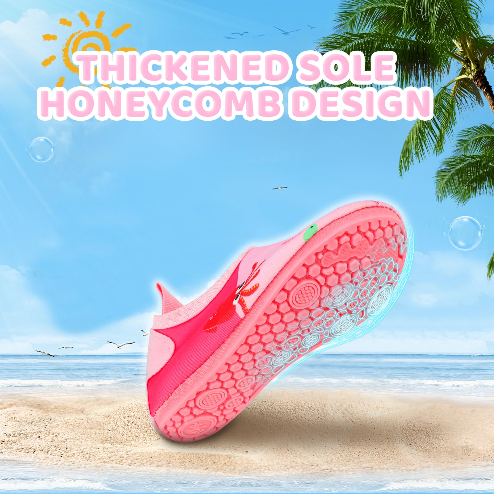 Scarpe da bagno per bambini, ad asciugatura rapida, da nuoto, per bambini, estive, antiscivolo, da spiaggia, 24 – 35 EU