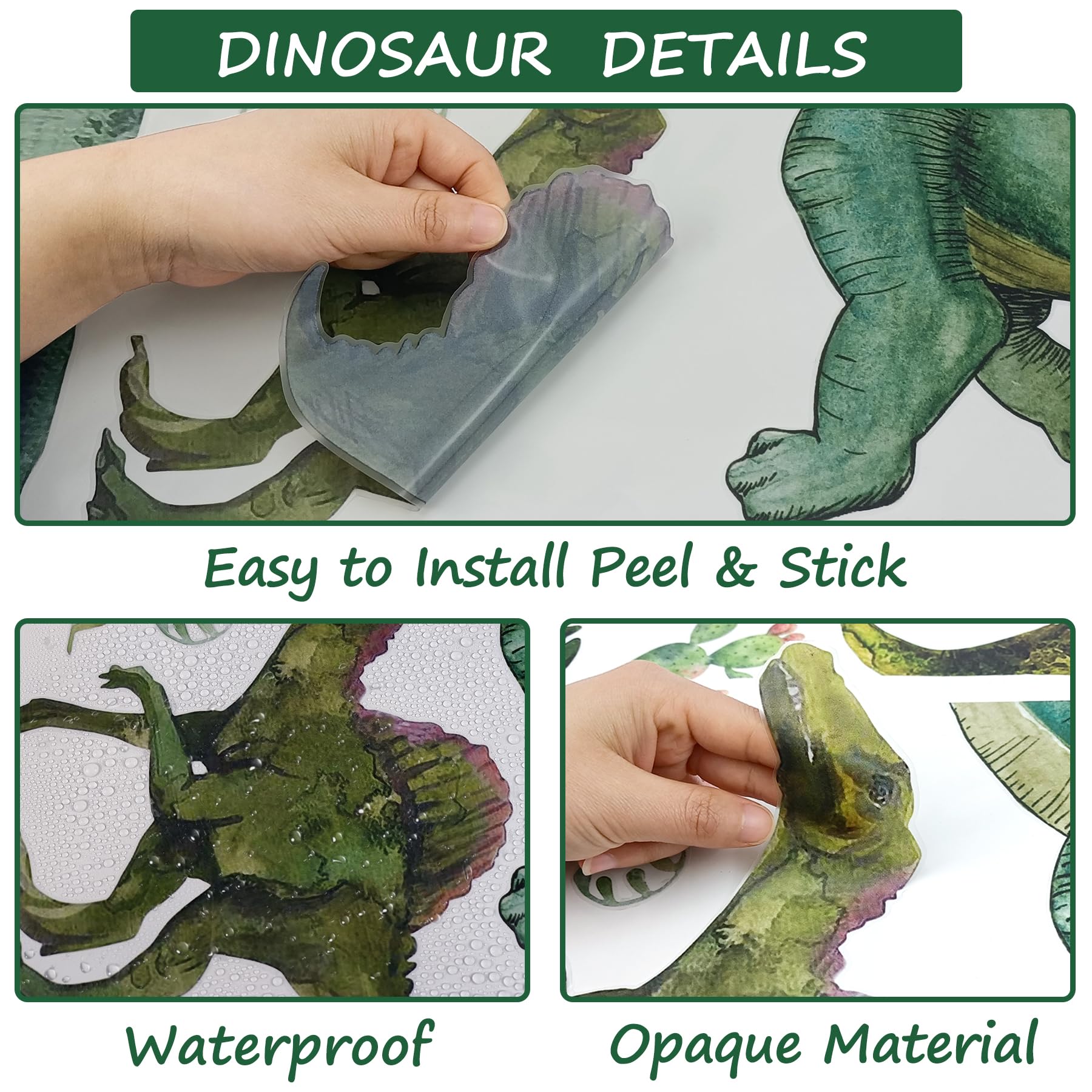 Watercolor Dinosaur Wall Stickers - Image 2