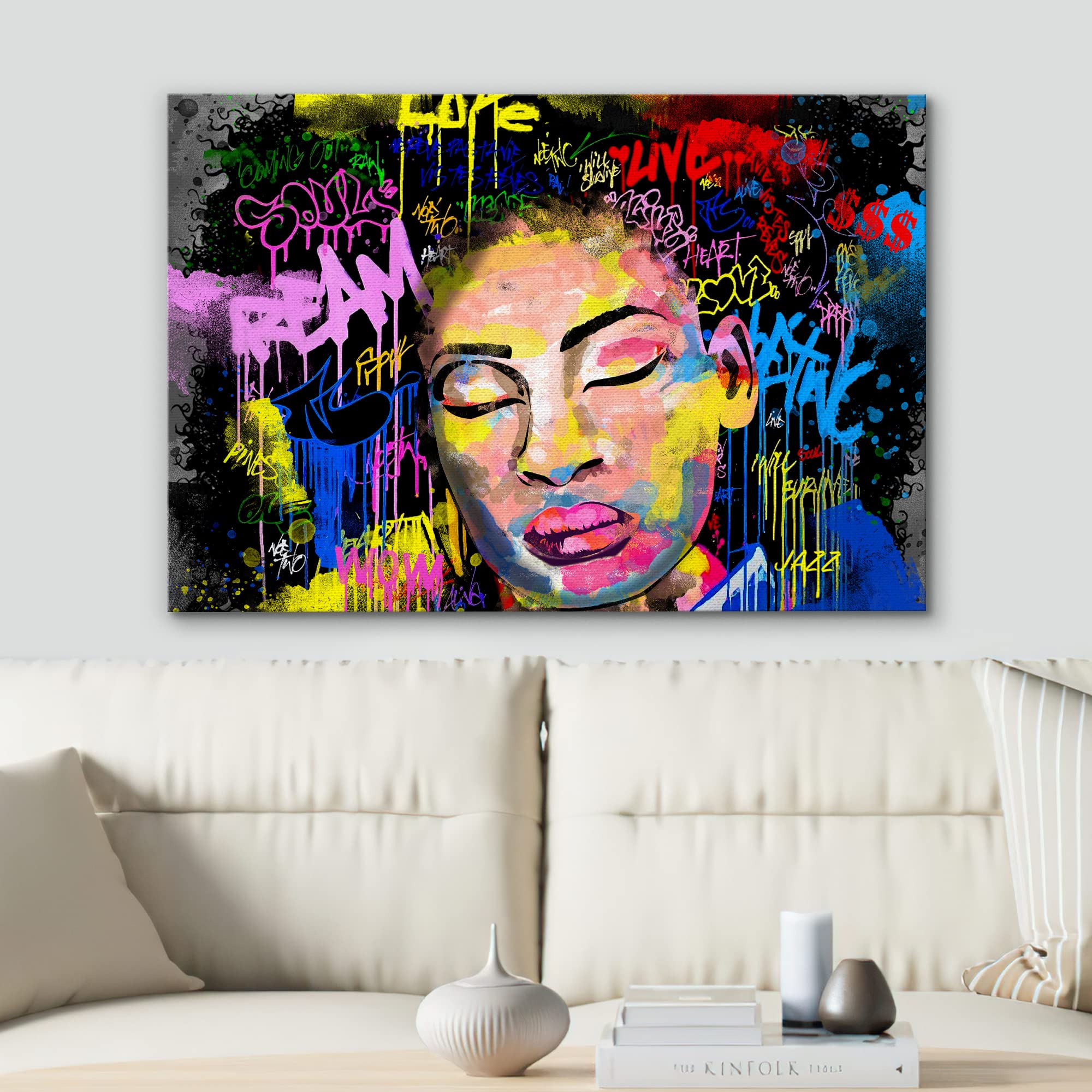 Amazon.co.jp: SIGNWIN フレーム付きキャンバス壁アート アフリカ系