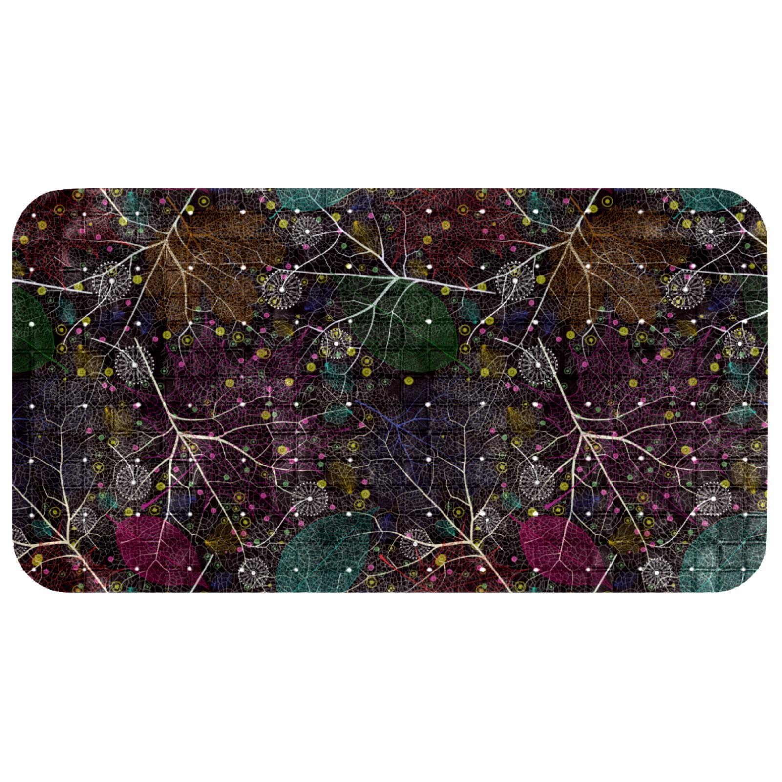 Tapis de baignoire Bennigiry à motif feuilles pour une douche relaxante et sûre