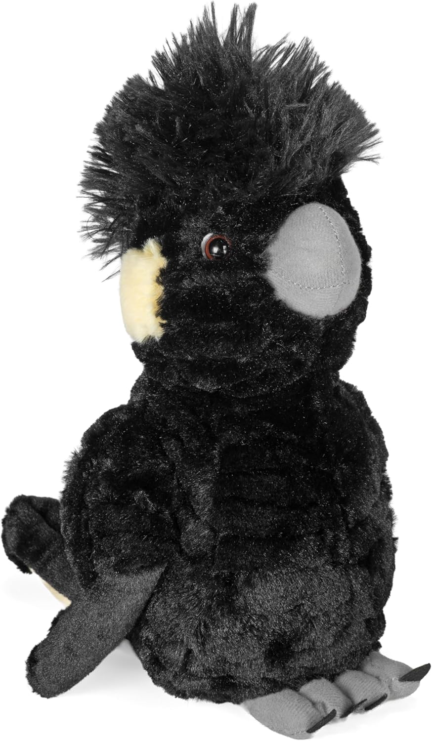 Wild Republic Cuddlekins Yellow Tail Black Cockatoo, Stuffed Animal, 12 Inches, Plush Toy, Fill is Spun Recycled Water Bottles