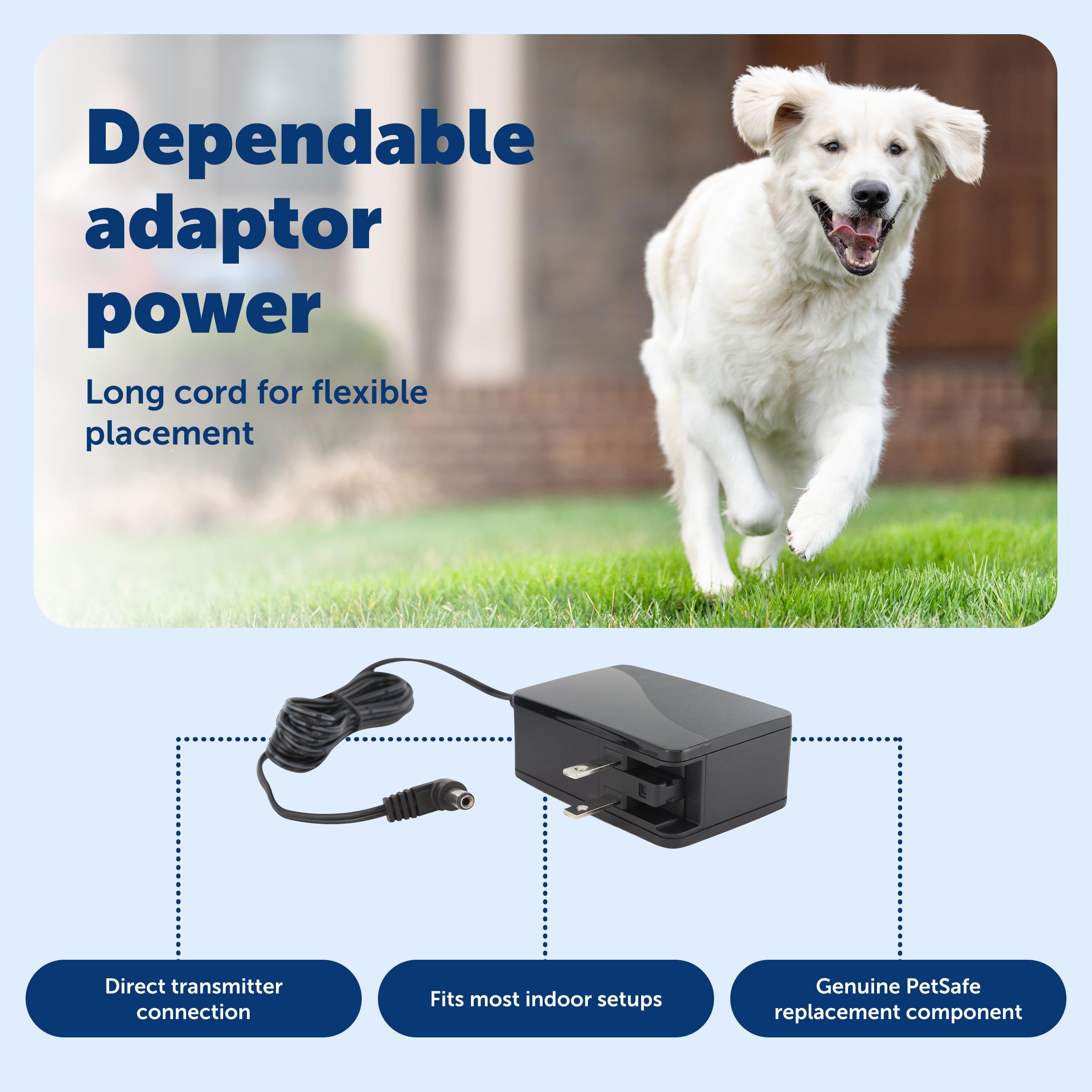 PetSafe Adaptateur d'alimentation de rechange pour système de confinement sans fil pour chien, modèle RFA-513, compatible avec confinement sans fil pour animaux domestiques, Stay & Play, clôture