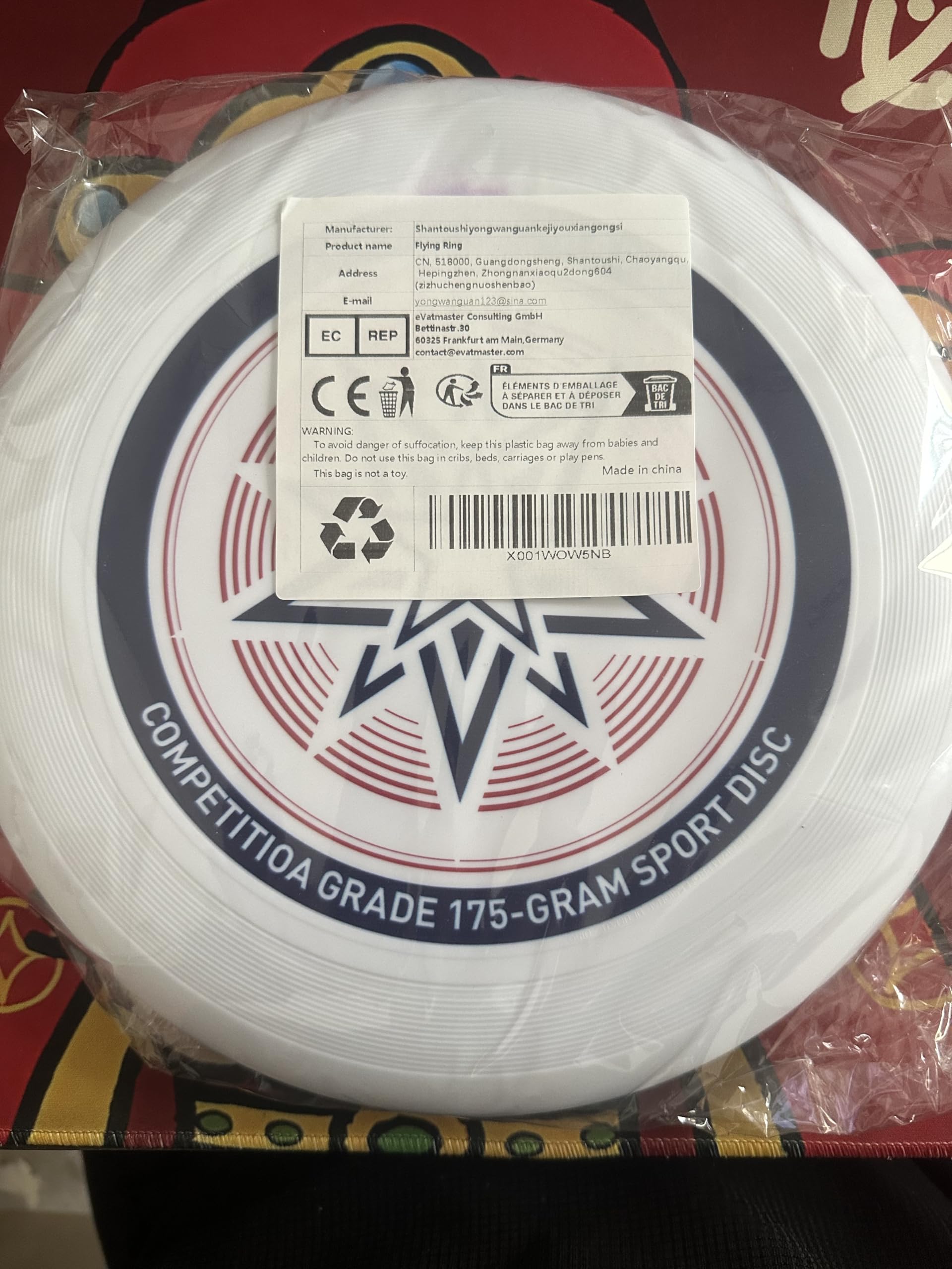 Funsport Ultimate Frisbee Disque de Lancer Professionnel 175g