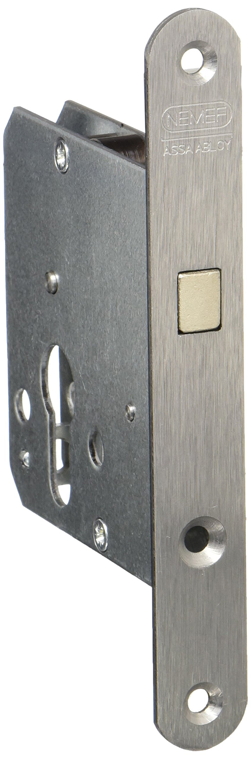 Nemef 9751620001 Sliding Door Lock Backset 55 mm with Bow Bolt with Locking Plate and Basqil