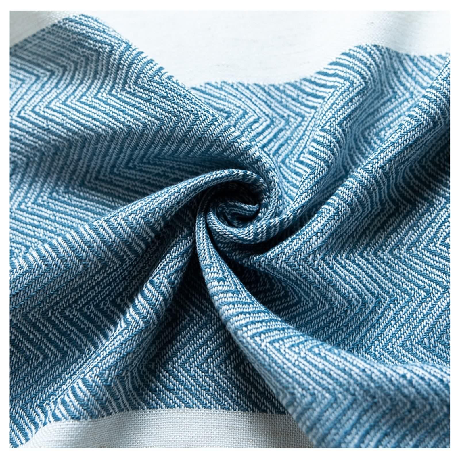 Tovaglia Cucina Blu, Tovaglia Tavolo Compleanno Poliestere Nappe A Strisce Copritavolo 140X260CM per Soggiorno