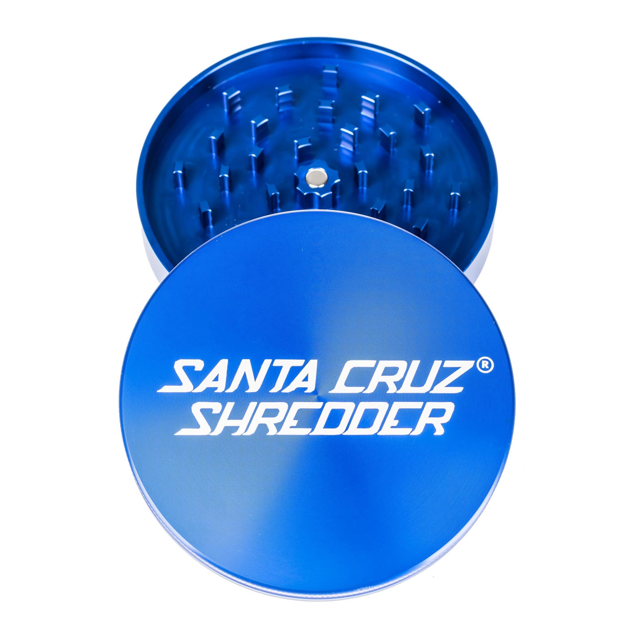 Santa Cruz Shredder Jumbo Gewürzmühle aus Metall mit strukturiertem Griff, 2-teilig, 10,2 cm, Blau