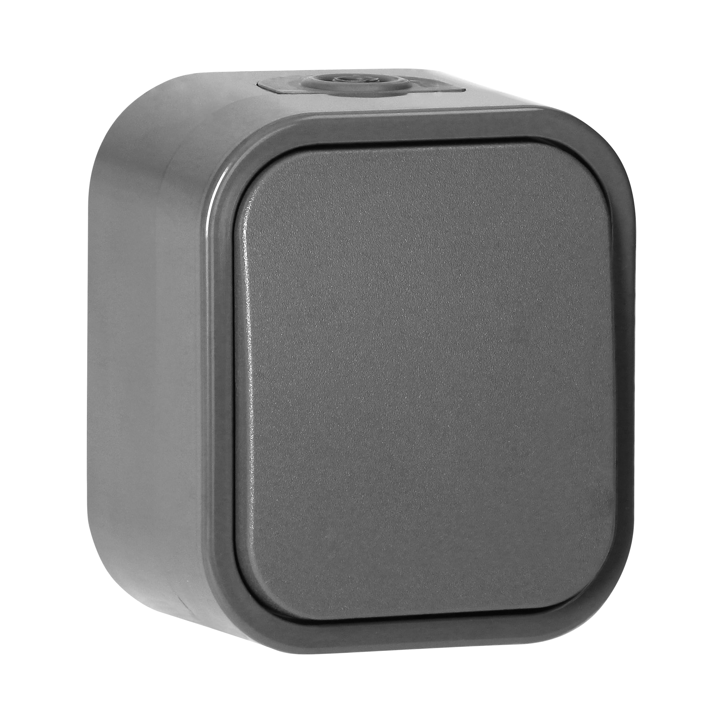 Pulsador Timbre Exterior 10A 250V IP54 - Interruptor Pared de Superficie Resistente al Agua y Polvo (Gris)
