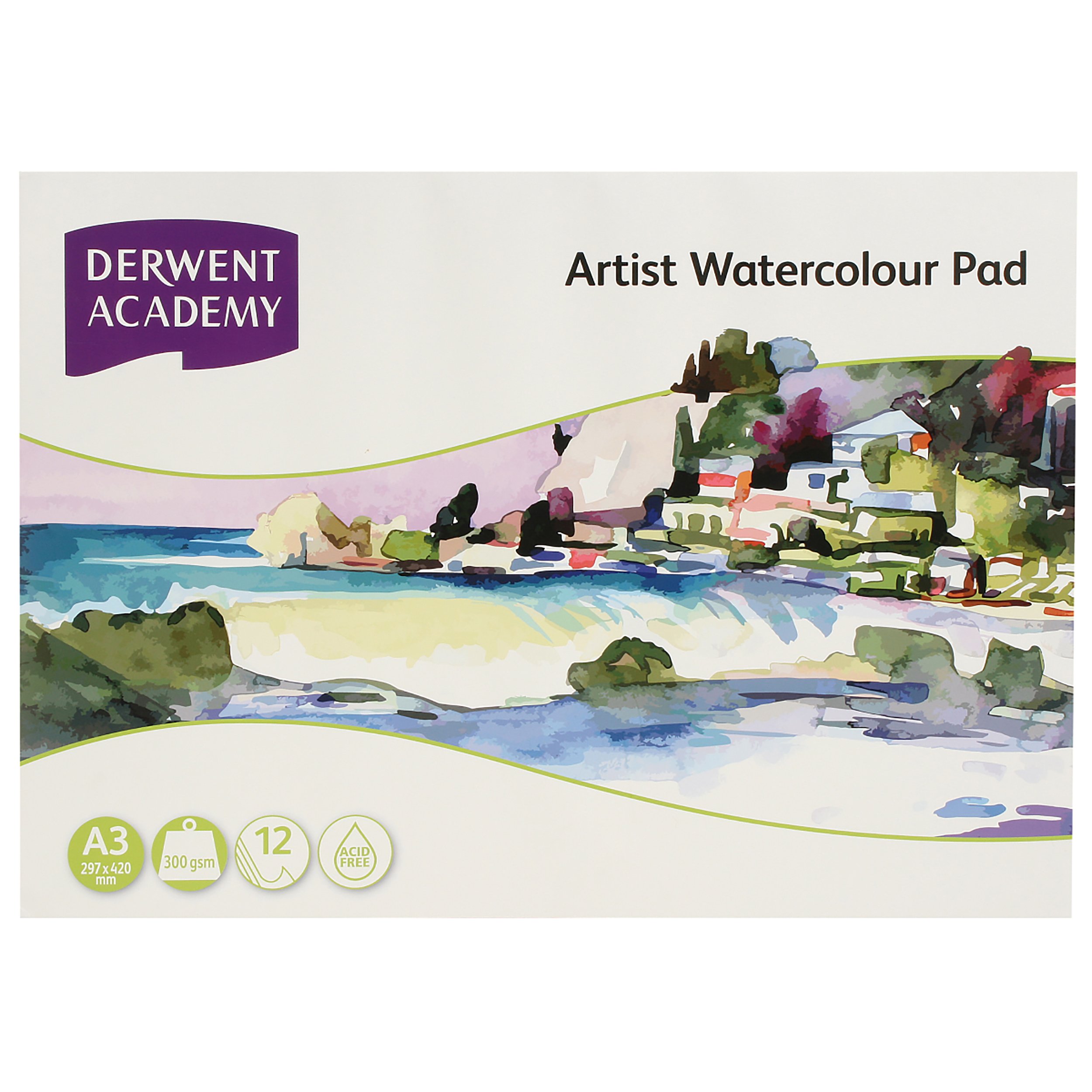 Derwent Academy Watercolour Pad 12 Sheets, 300 GSM (A3 Landscape) (B06XPFXX2N) Amazon Price History, Amazon Price Tracker