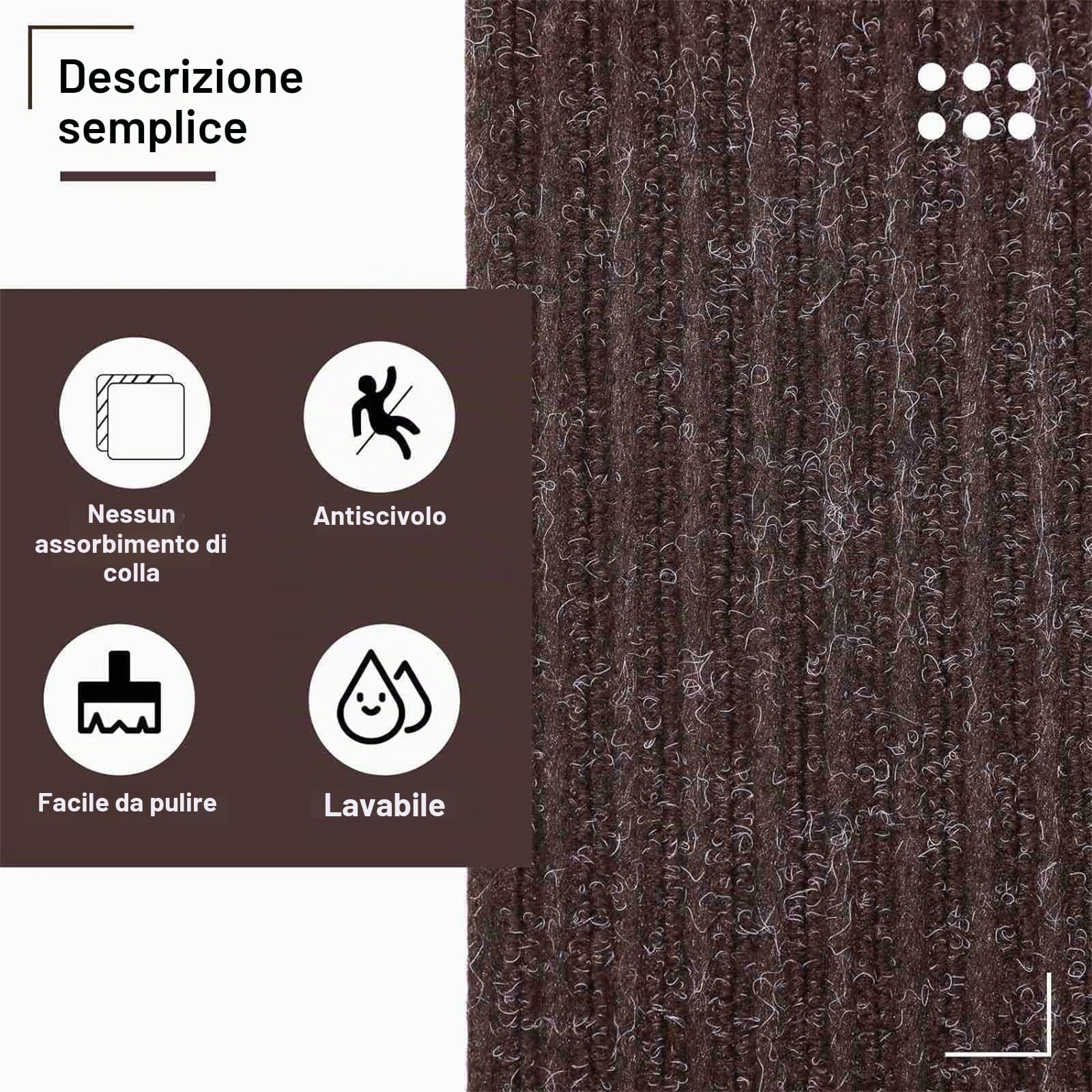 ENEN Tappetini per Scale Interne Copri Scalini Antiscivolo, Tappeto per Scale Gradini Antiscivolo di Sicurezza Tappeti per Scale Autoadesivi Riutilizzabile (15pc,Foglia-Beige)