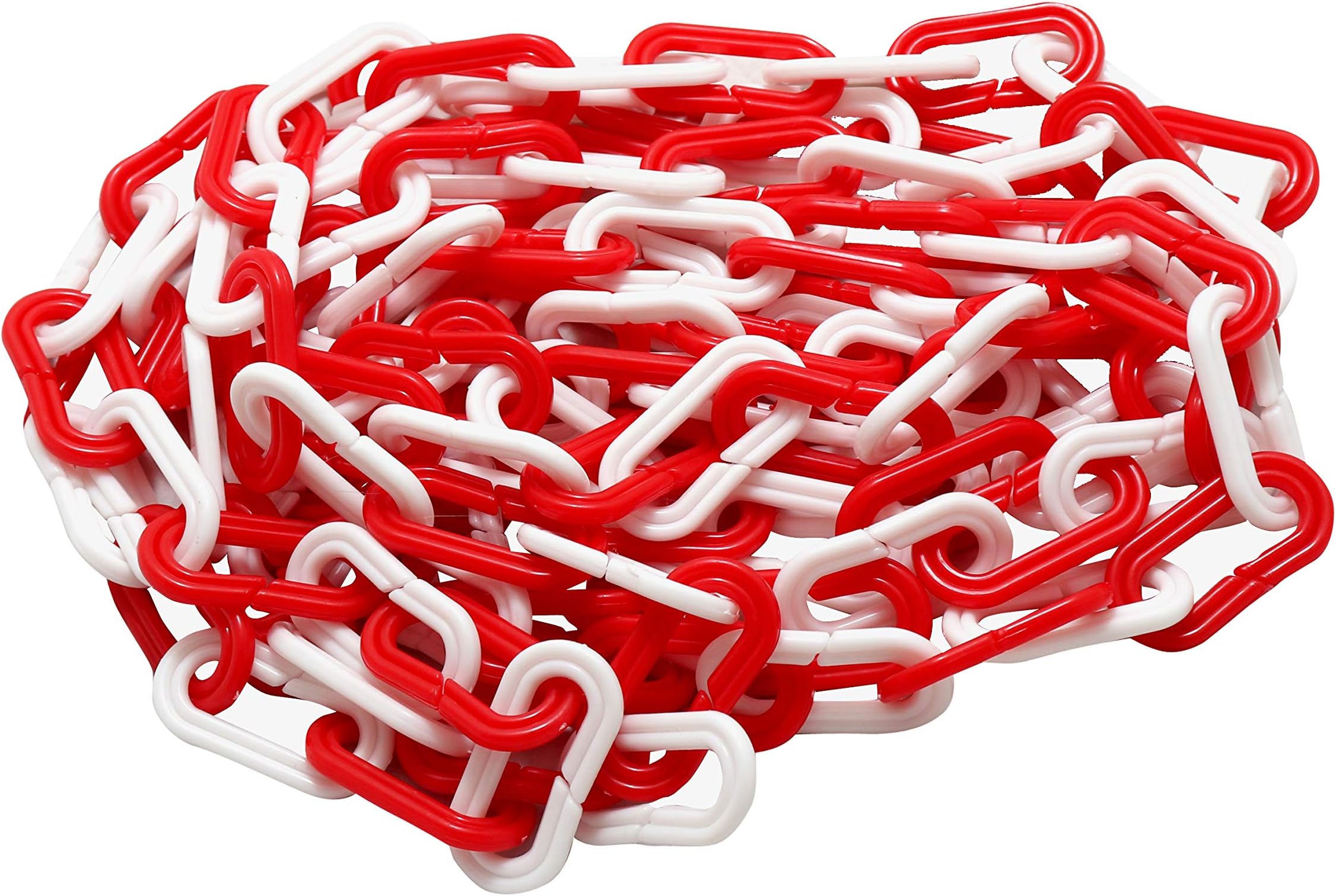 Efficacy Traffic Plastic Safety Chain Red And White 10 Meter Long Use In Mall, Airport, Dangerous Area, Parking Lots (1Pc)