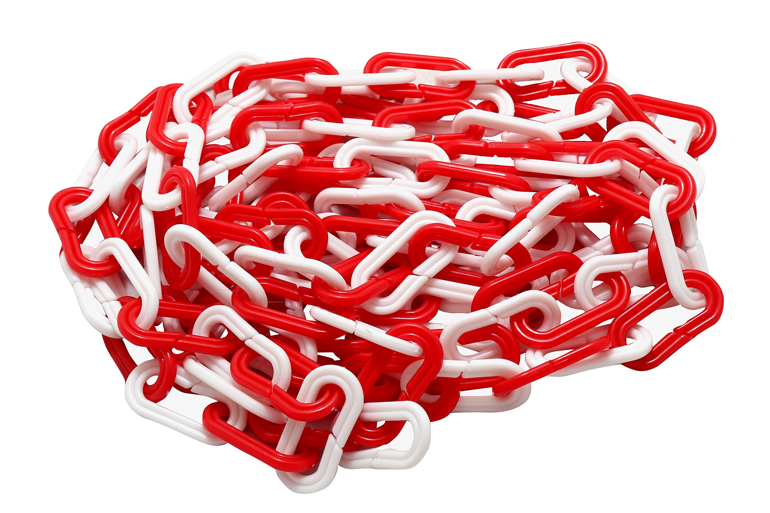Efficacy Traffic Plastic Safety Chain Red And White 10 Meter Long Use In Mall, Airport, Dangerous Area, Parking Lots (1Pc)