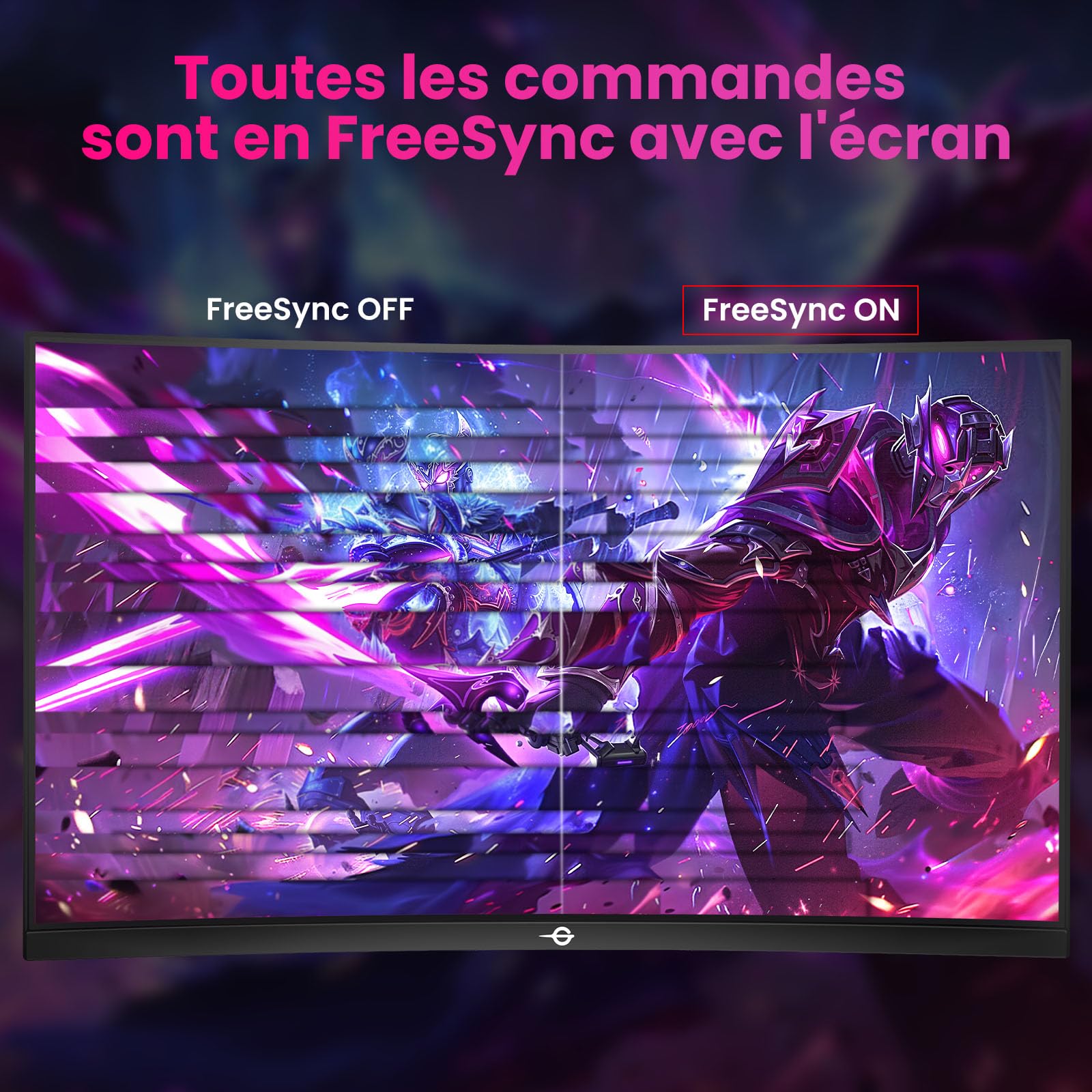 TITAN ARMY 27 Pouces incurvé Ecran PC Gamer, 300Hz 280hz 240hz, 1ms MPRT Full HD 1500R Fast VA Moniteur, FreeSync Premium (1920x1080), HDR10, VESA 100x100, HDMI 2.0 & DisplayPort 1.4, C27A1H