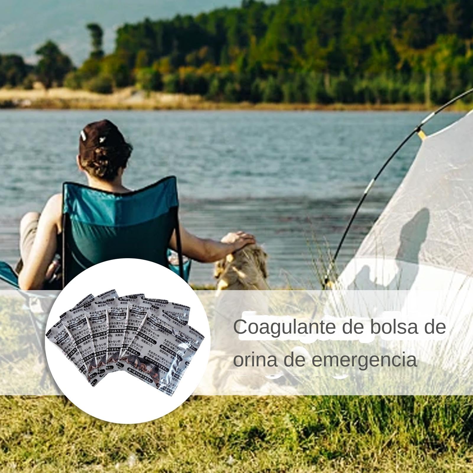 Gel Para Retrete de Camping | 50 Bolsas de Polvo Compacto para - Neutralizador de Olores Seguro y Portátil para Acampadas Hogar Mascotas Exteriores Viajes Adultos Público | Uso en Baños