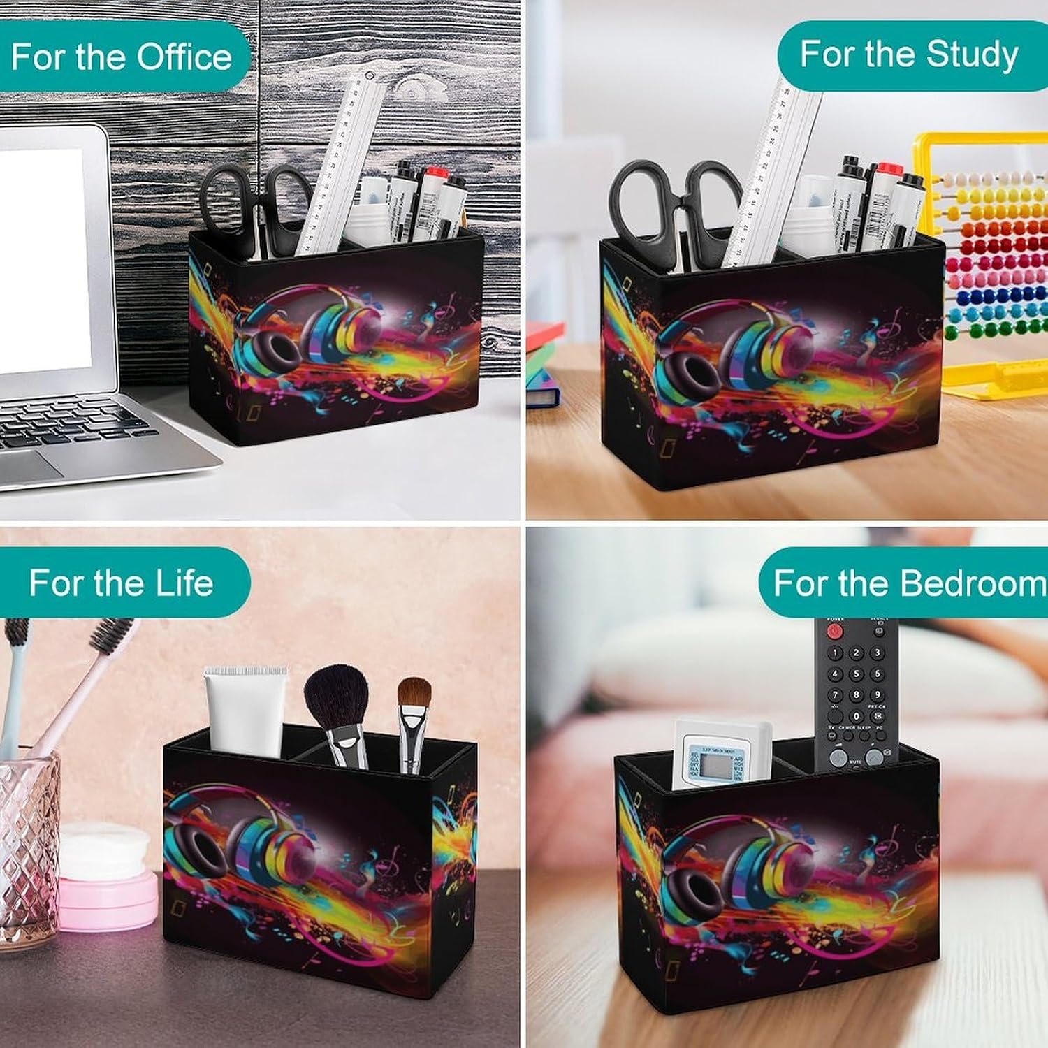 Colorful Music Pen Holder Desk Organizer for Office Studio image 4