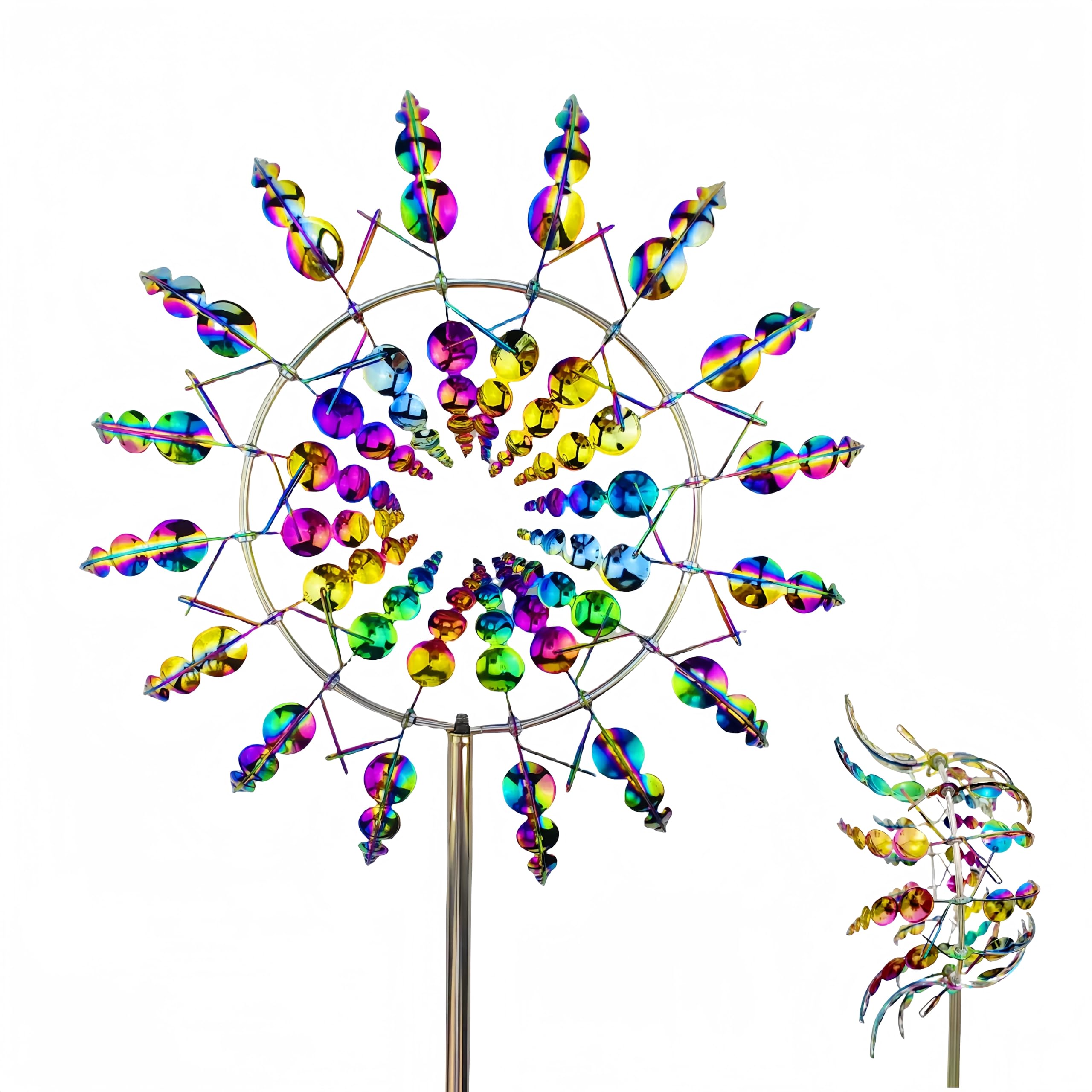 Outdoor Metal Wind Spinner for Yard and Garden,Shirem Magical Metal Windmill for Backyards,Wind Kinetic Sculpture,Wind Spinners Outdoor Clearance,