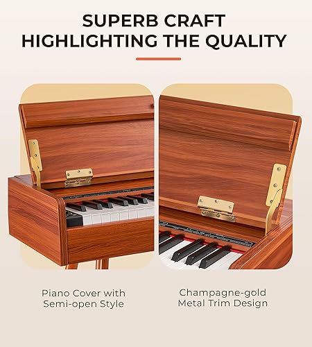 Vista 15 de Vangoa Piano digital de 88 teclas con peso de martillo de acción para el hogar, teclado digital de tamaño completo para adultos principiantes