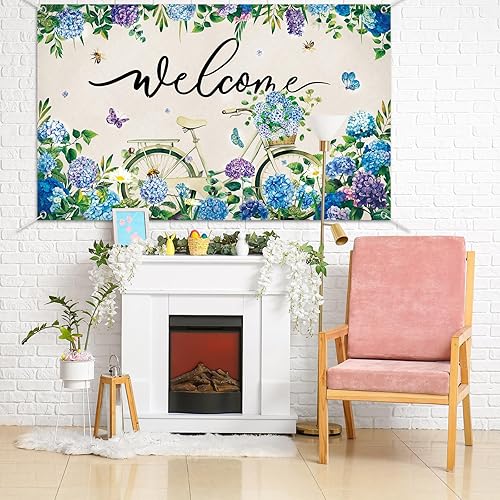 Vista 11 de Moukeren Decoraciones de Pascua, pancarta de fotografía de primavera y Pascua, telón de fondo de cruz de Jesús resucitado, fondo de flores de conejo