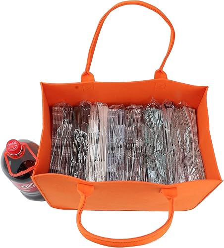 Miniatura 8 de Bolsas de fieltro para compras (13 x 12 x 5 pulgadas, color negro)