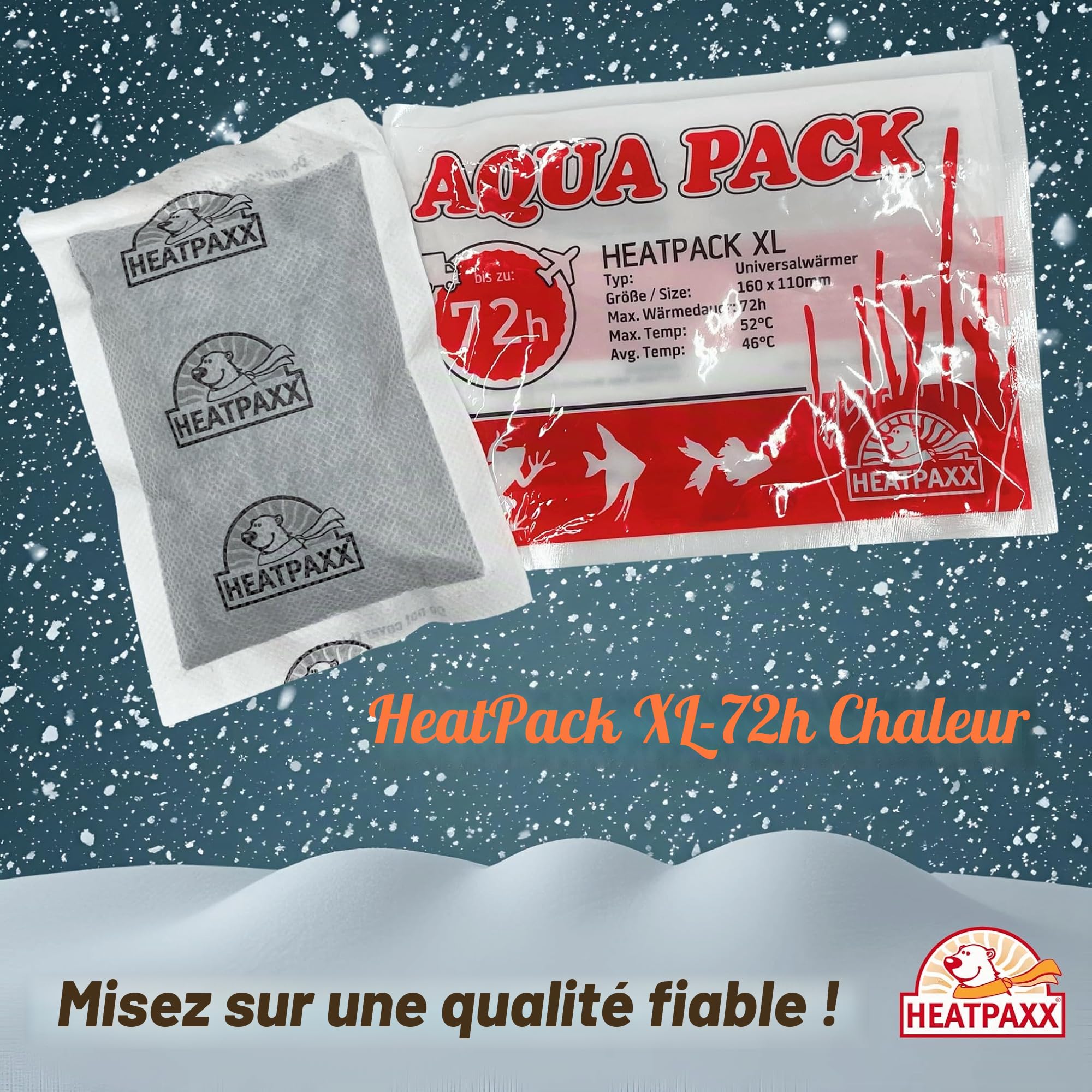 HeatPack 72h | Coussin chauffant pour l'expédition d'animaux | L’envoi de plantes | 15,5 cm x 11 cm